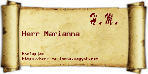 Herr Marianna névjegykártya
